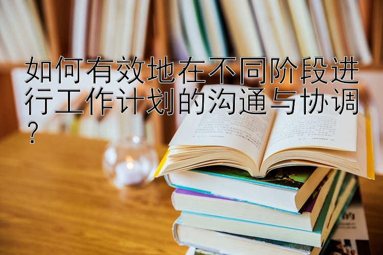 如何有效地在不同阶段进行工作计划的沟通与协调？