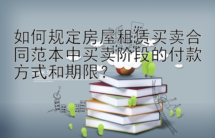 如何规定房屋租赁买卖合同范本中买卖阶段的付款方式和期限？