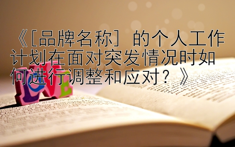 《[品牌名称] 的个人工作计划在面对突发情况时如何进行调整和应对？》